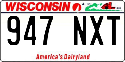 WI license plate 947NXT