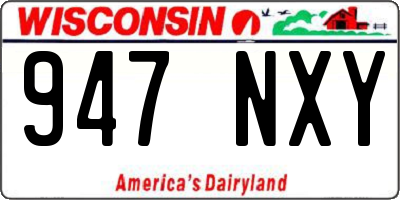 WI license plate 947NXY