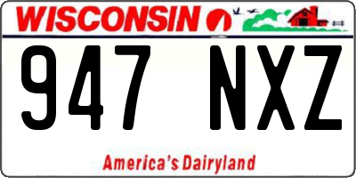 WI license plate 947NXZ
