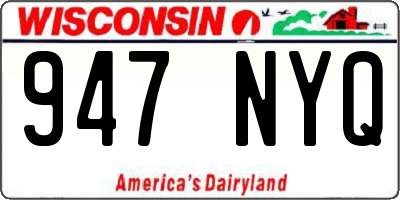 WI license plate 947NYQ