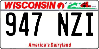 WI license plate 947NZI