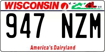 WI license plate 947NZM