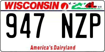 WI license plate 947NZP
