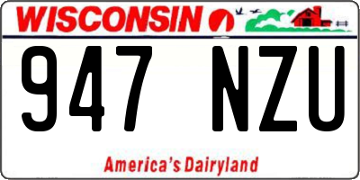 WI license plate 947NZU