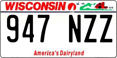 WI license plate 947NZZ