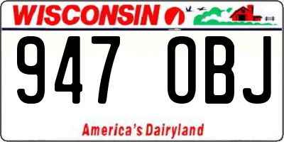 WI license plate 947OBJ