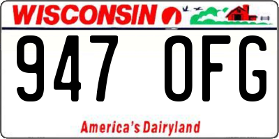 WI license plate 947OFG