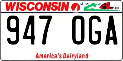 WI license plate 947OGA