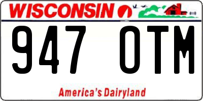 WI license plate 947OTM
