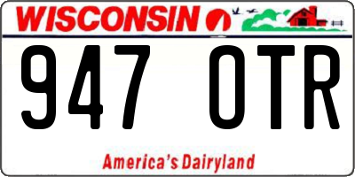 WI license plate 947OTR