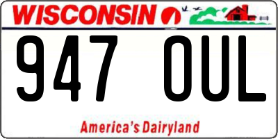 WI license plate 947OUL