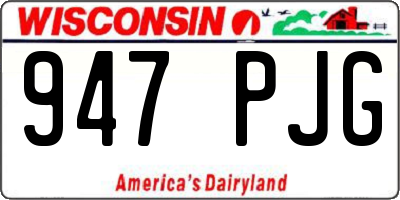WI license plate 947PJG