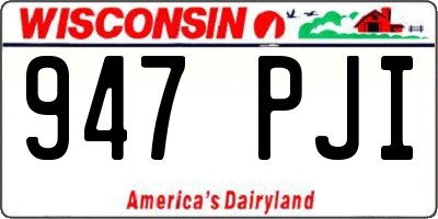 WI license plate 947PJI