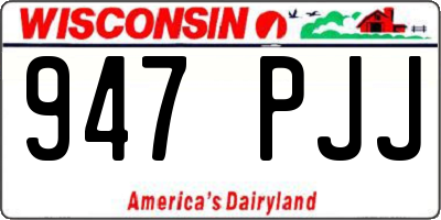 WI license plate 947PJJ