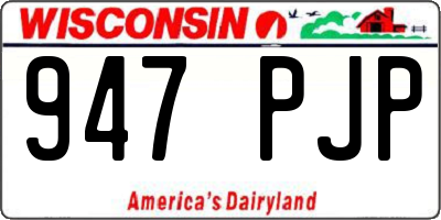 WI license plate 947PJP