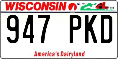 WI license plate 947PKD