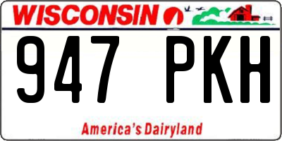 WI license plate 947PKH