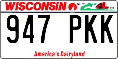 WI license plate 947PKK