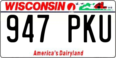 WI license plate 947PKU