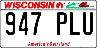 WI license plate 947PLU