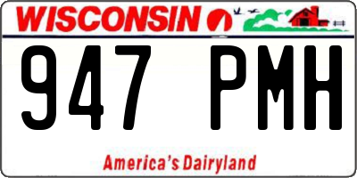 WI license plate 947PMH