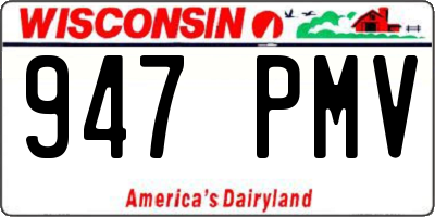 WI license plate 947PMV