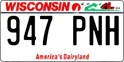 WI license plate 947PNH