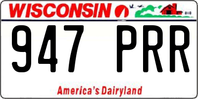 WI license plate 947PRR