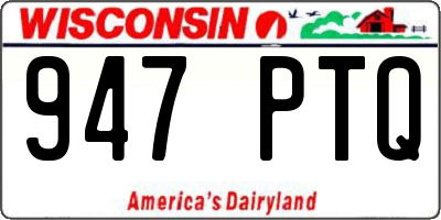 WI license plate 947PTQ