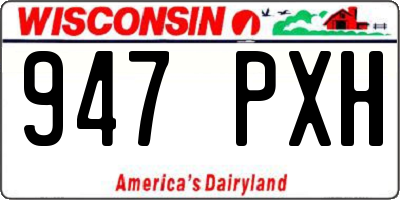 WI license plate 947PXH