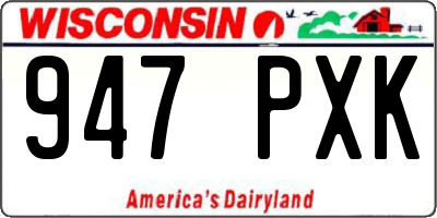 WI license plate 947PXK
