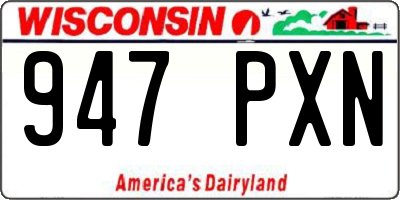WI license plate 947PXN