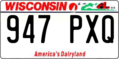 WI license plate 947PXQ