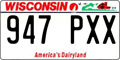 WI license plate 947PXX
