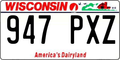 WI license plate 947PXZ