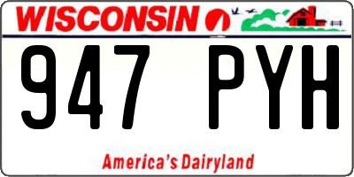 WI license plate 947PYH