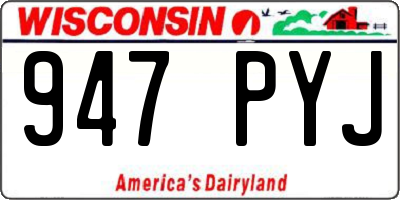 WI license plate 947PYJ