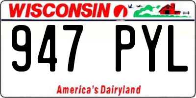 WI license plate 947PYL