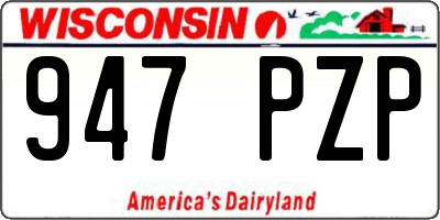 WI license plate 947PZP