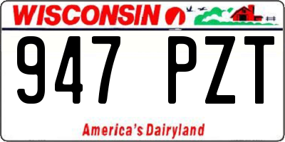 WI license plate 947PZT