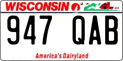 WI license plate 947QAB