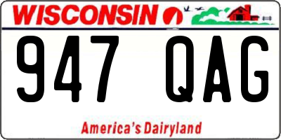 WI license plate 947QAG