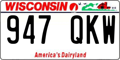 WI license plate 947QKW