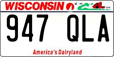 WI license plate 947QLA