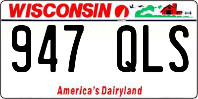 WI license plate 947QLS