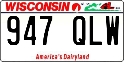 WI license plate 947QLW