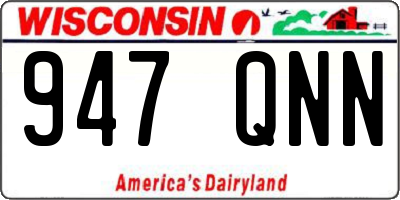 WI license plate 947QNN