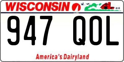 WI license plate 947QOL