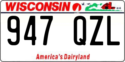 WI license plate 947QZL