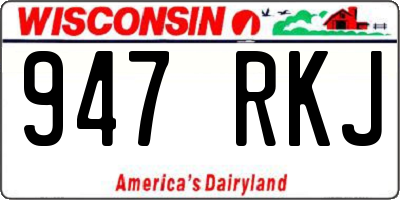 WI license plate 947RKJ